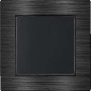 Elektrická zásuvka UNIC Vypínač jednopólový č.1 v rámečku 82mm, slitina hliníku černý