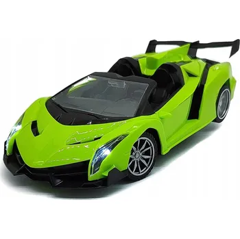 autíčko DÁLKOVĚ OVLÁDANÉ AUTO LAMBORGHINI 1:18 LED PILOT ZELENÉ 23CM ZELENÉ