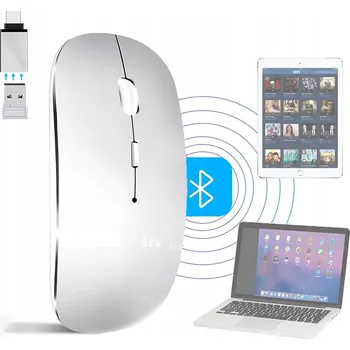 Myš BEZDRÁTOVÁ MYŠ SLIM ERGONOMICKÁ TICHÁ USB MYŠ ADAPTÉR APPLE MACBOOK