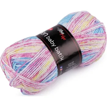Příze Pletací příze Elen baby batik 100 g - 5 (5118) fialová světlá modrá
