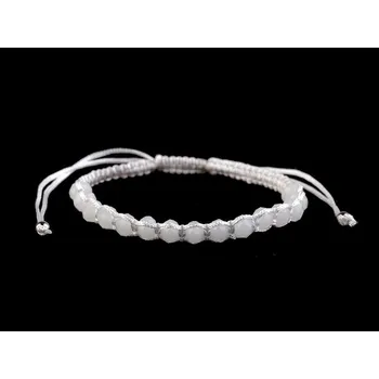 Náramek Náramek shamballa s broušenými korálky - 1 bílá