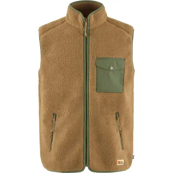 Pánská vesta fleecová vesta pánská FJÄLLRÄVEN Vardag Pile Fleece Vest M Buckwheat Brown-Laurel Green - XL