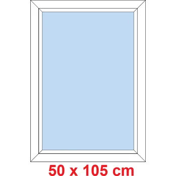 Okno Soft Plastové okno 50x105 cm, FIX neotevíravé