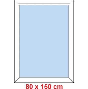 Okno Soft Plastové okno 80x150 cm, FIX neotevíravé