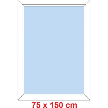 Okno Soft Plastové okno 75x150 cm, FIX neotevíravé