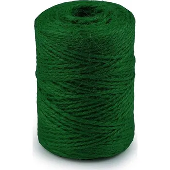 Jutový provázek Ø2 mm k pletení a háčkování - 6 zelená tmavá