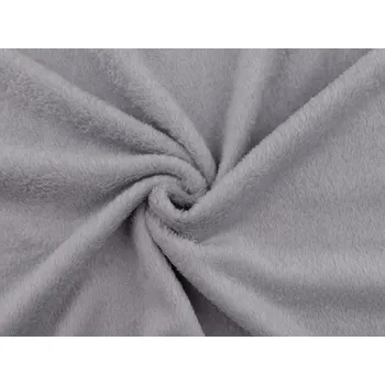 Wellsoft minky oboustranný / flanel samet fleece METRÁŽ - 17 (7) šedá