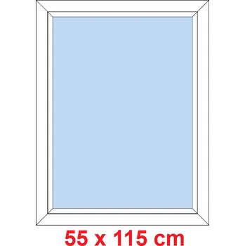 Okno Soft Plastové okno 55x115 cm, FIX neotevíravé