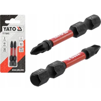 Bit YATO Rázové bity do aku šroubováku 1/4" 50mm hrot Pozidriv PZ1 2 ks