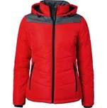 James & Nicholson (Daiber) Dámská prošívaná zimní bunda JN1133 - Červená / antracitový melír | 2XL