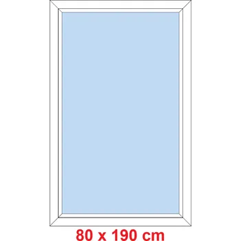 Okno Soft Plastové okno 80x190 cm, FIX neotevíravé