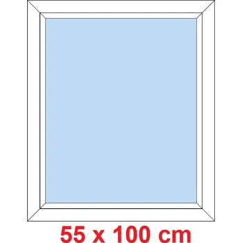 Okno Soft Plastové okno 55x100 cm, FIX neotevíravé