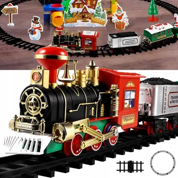 Vláček a vláčkodráha Vánoční vláček, elektrický vlak lokomotiva, vánoční dekorace