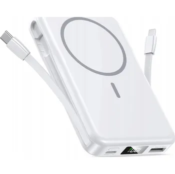Powerbanka MAGNETICKÁ POWERBANKA 10000MAH PD20W BEZDRÁTOVÁ S KABELEM PRO IPHONE A TYPE-C