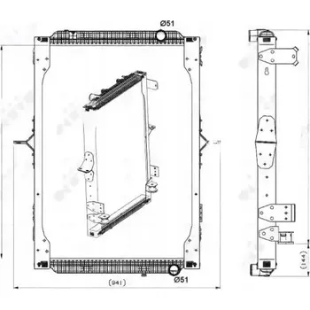 Chladič motoru NRF 539564 Chladič motoru, chlazení motoru