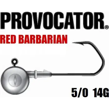 Rybářský háček Jigová hlavička PROVOCATOR Red Barbarian 5/0 14g 3 Ks