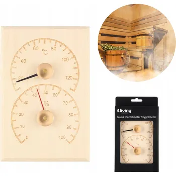Vlhkoměr, teploměr do sauny 4Living 319208