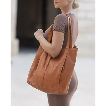 Kabelka Marco Mazzini Měkká kožená shopper taška MARCO MAZZINI; velbloud