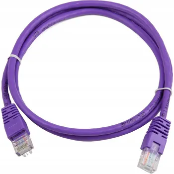 Síťový kabel GEMBIRD patch kabel RJ45 s lisovanou koncovkou, kategorie 5e UTP, 1 m, fialový