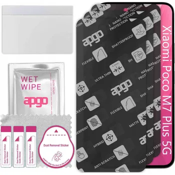 Pouzdro na mobilní telefon 3x MATNÉ Hybridní Sklo pro Xiaomi Poco M7 Plus 5G, alternativa tvrzeného skla