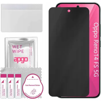Pouzdro na mobilní telefon Hybridní Sklo s filtrem soukromí pro Oppo Reno14 FS 5G, PRIVACY