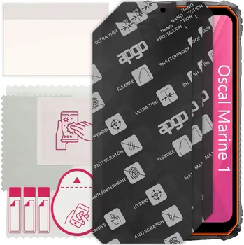 Pouzdro na mobilní telefon 3x MATNÉ Hybridní Sklo pro Oscal Marine 1, alternativa tvrzeného skla