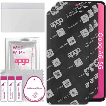 Pouzdro na mobilní telefon 3x MATNÉ Hybridní Sklo pro Oppo A6i 5G, alternativa tvrzeného skla