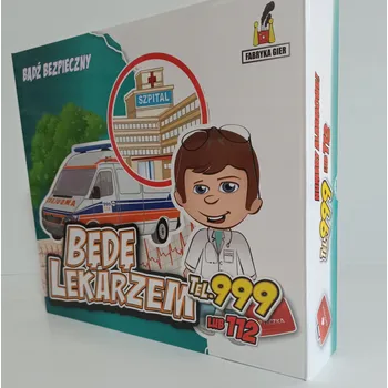 Desková hra Společenská hra BUDU LÉKAŘEM - EDUKATIVNÍ hra pro děti # Fabryka gier
