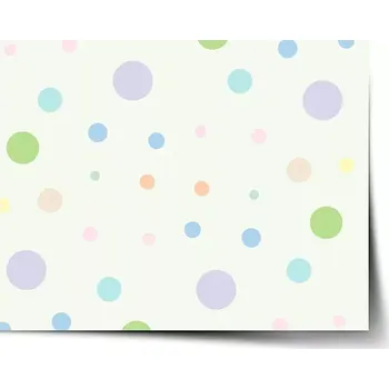 Plakát Sablio Plakát Tříbarevné puntíky - 60x40 cm