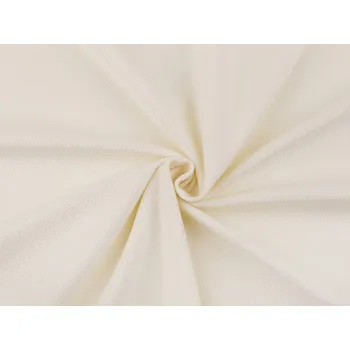 Velvet / samet strukturovaný jednobarevný METRÁŽ - 2 (15) krémová světlá