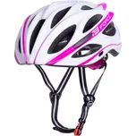 přilba cyklo FORCE BULL, bílo-růžová - L-XL
