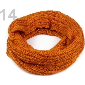 Šála Nákrčník s flitry - 14 oranžová ostrá