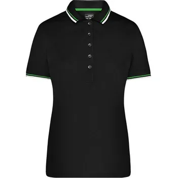 James & Nicholson (Daiber) Moderní dámská polokošile JN965 - Černá / bílá / limetková | S