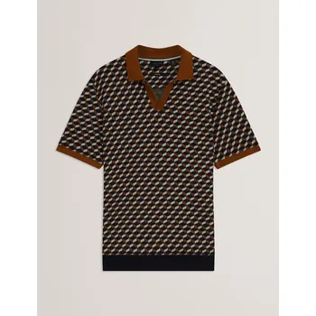 Pánské tričko Tričko Ted Baker Brown-Tan 1194784 2XL (6)