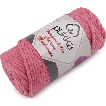Příze Recyklovaná bavlněná příze Cotton Makrome 250 g - 6 růžová
