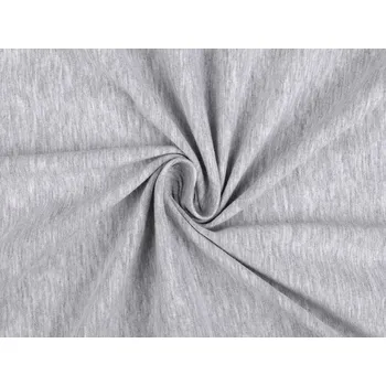 Úplet bavlněný jednobarevný - 5 (MEL/5B) šedá sv. žíhaná