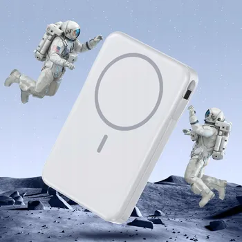 Powerbanka POWERBANK 10000MAH MINI MAGNETICKÝ PD20W BEZDRÁTOVÝ S VESTAVĚNÝM KABELEM