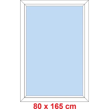 Okno Soft Plastové okno 80x165 cm, FIX neotevíravé