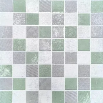 Obklad 3D obklad pěnový Zelená kachlička (680x680mm) samolepící