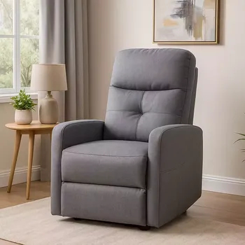 Masážní křeslo LuxuryForm DESIGN Elektricky polohovatelné televizní křeslo SEMIR - šedé