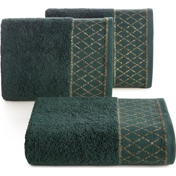 Ručník BAVLNĚNÝ RUČNÍK LAYLA 30X50 CM TMAVĚZELENÁ