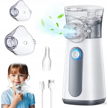 Zabezpečení domácnosti INHALÁTOR NEBULIZÁTOR ULTRASONICKÝ PŘENOSNÝ RUČNÍ NA BATERIE