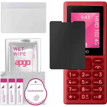 Pouzdro na mobilní telefon Hybridní Sklo s filtrem soukromí pro HMD 102 4G, PRIVACY