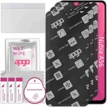 Pouzdro na mobilní telefon 3x MATNÉ Hybridní Sklo pro Nubia A56, alternativa tvrzeného skla