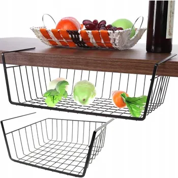 police Černá kovová police Decortrend 1-úrovňová 30x24 cm