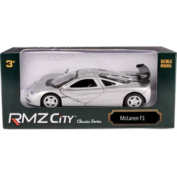 autíčko MCLAREN F1 1992 KOVOVÝ MODEL RMZ 1:32/39 STŘÍBRNÁ