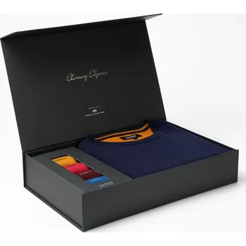 Pánský svetr Set pánského svetru AUGUSTIO Marin a ponožek v dárkovém boxu