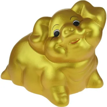 Pokladnička Pokladnička prase obrovské zlaté 28 cm (Prase největší klasické)