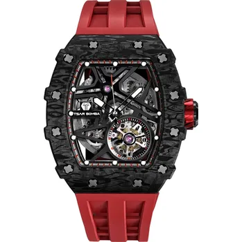 Hodinky Tsar Bomba TB8209CF-02 Mens Watch Elementar Carbon Fiber Automatic 44mm 5ATM