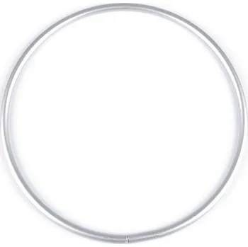 Kovový kruh na lapač snů / k dekorování Ø15 cm - stříbrná